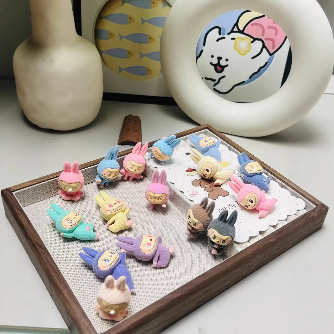 Cartoon Yoga Labubu Car Dashboard Decoration – Cute PVC Figurine for Vehicle Center Console, Dashboard, TV & Computer Desk, Interior Accessory
